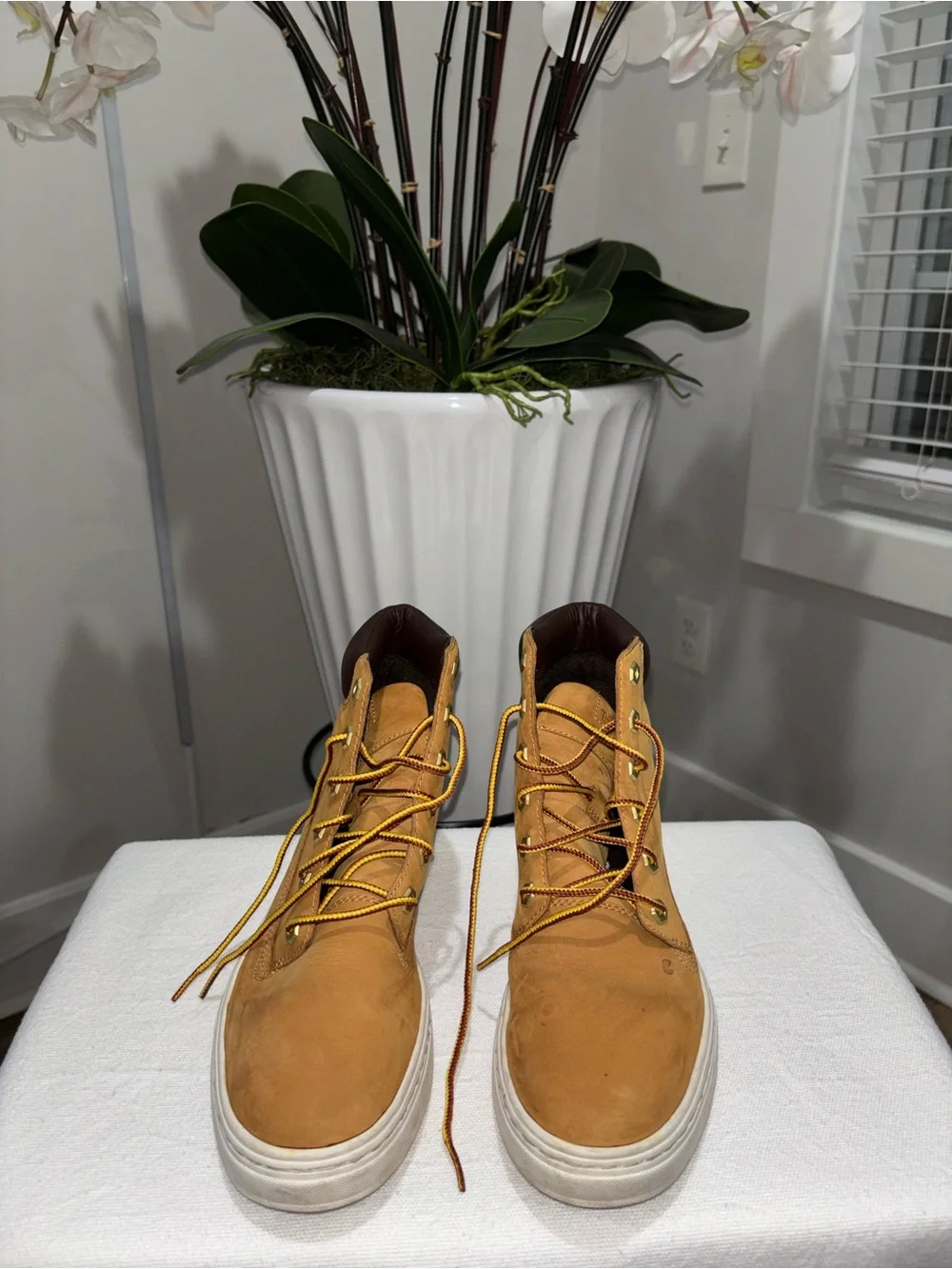 Timberland Women’s Wheat Nubuck Lace-Up High-Top Sneaker Boot